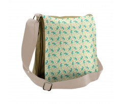 Reptiles with Leaves Messenger Bag