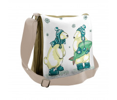 Friends Fish Xmas Messenger Bag