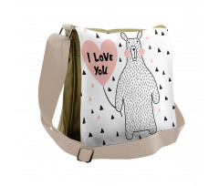 I Love You Balloon Messenger Bag