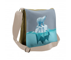 Fractal Bear Iceberg Messenger Bag