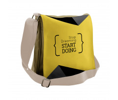 Geometric Motivational Messenger Bag