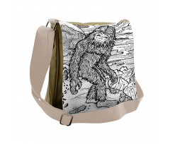 Mythical Yeti Creature Messenger Bag