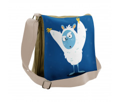 Wild Scary Yeti Costume Messenger Bag