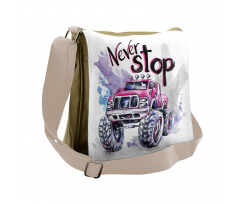 Never Stop Words Messenger Bag