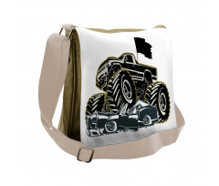 Rubber Tyre Car Messenger Bag