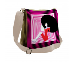 Pop Art Vintage Woman Messenger Bag