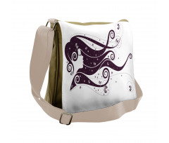 Abstract Fantasy Portrait Messenger Bag