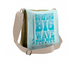 Surfing Big Wave Miami Messenger Bag