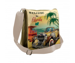 Old Beach Car Picture Messenger Bag