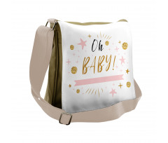 Calligraphy Stars Dots Messenger Bag