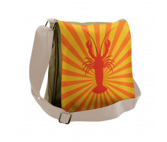 Aquatic Animal Lines Messenger Bag