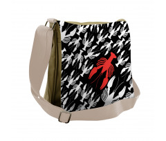 Silhouette Ocean Fauna Messenger Bag