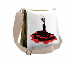 Flamenco Woman Folkloric Messenger Bag