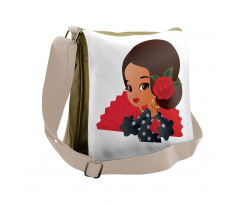 Chibi Flamenco Costume Messenger Bag