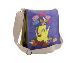 Flower Bucket Water Can Messenger Bag