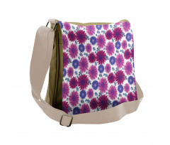 Blooming Fall Flowers Messenger Bag