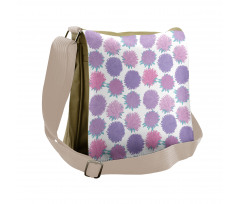 Detailed Flower Pattern Messenger Bag