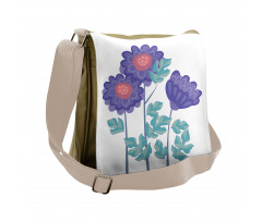 Ornamental Flower Bouquet Messenger Bag