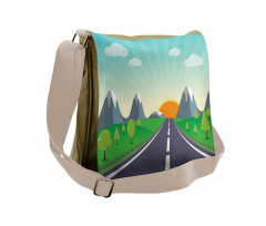 Road Trip Forest Messenger Bag