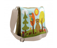 Childish Forest Animals Messenger Bag