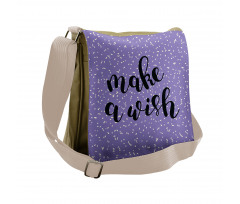 Uplifting Wish Slogan Messenger Bag