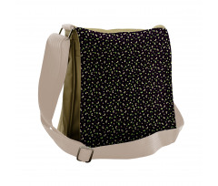 Rosebuds with Stems and Leaves Messenger Bag