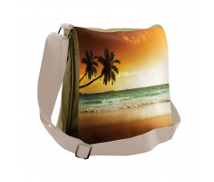 Palm Tree Exotic Beach Messenger Bag