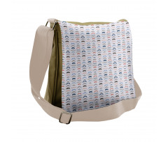 Colorful Moustache Sketch Messenger Bag