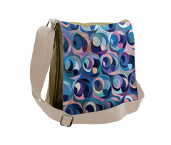 Motley Retro Curvy Shapes Messenger Bag