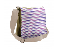 Small Triangles Grid Messenger Bag