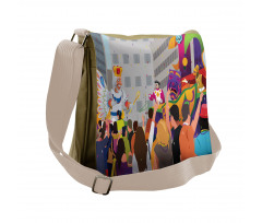 People in Festival Messenger Bag