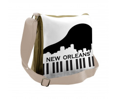 Piano Jazz Music Messenger Bag