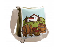 Retro Vineyard Harvest Messenger Bag