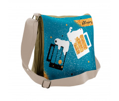 Beer Mugs Toasting Messenger Bag