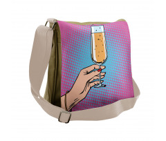 Pop Art Comic Champagne Messenger Bag