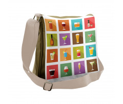 Graphic Square Tiles Messenger Bag