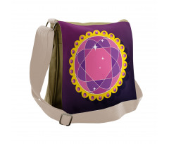 Abstract Round Gem Messenger Bag