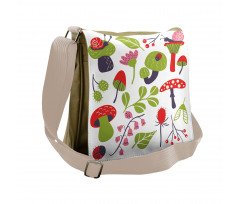 Forest Thistle Lilies Messenger Bag