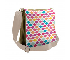 Rhombus Shapes Mosaic Messenger Bag