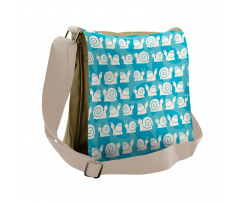 Cartoon Snails Leaves Messenger Bag