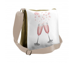 Glasses with Blush Drink Messenger Bag