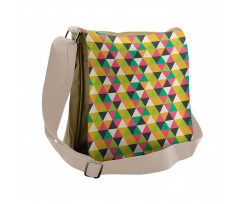 Retro Hipster Mosaic Tile Messenger Bag