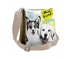 Best Friends Typography Messenger Bag