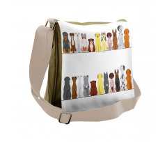 Simplistic Dog Animal Messenger Bag