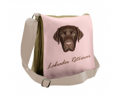 Modern Retriever Portrait Messenger Bag