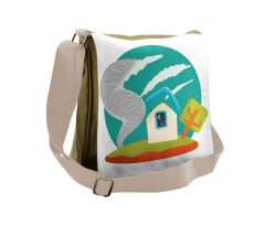 Cartoon Style Whirlwinds Messenger Bag