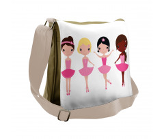 Little Kid Girls in Costumes Messenger Bag