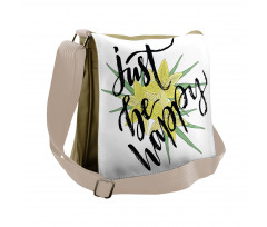 Yellow Blossoms Leaves Messenger Bag