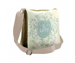 Doodle Wreath Color Stains Messenger Bag