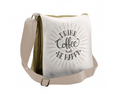 Coffee Words Grunge Effect Messenger Bag